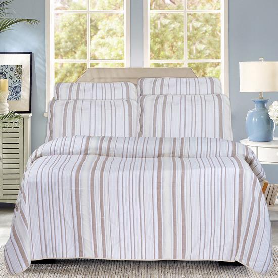 cxmicrotex Jacquard Stripe Linen Bedding Collection Prošívaný přehoz na postel