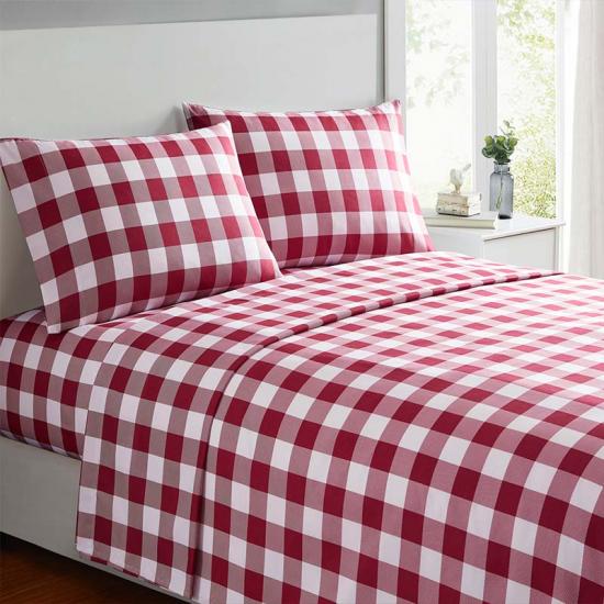 Plaid Pattern Soft Hand Feeling Povlečení Set