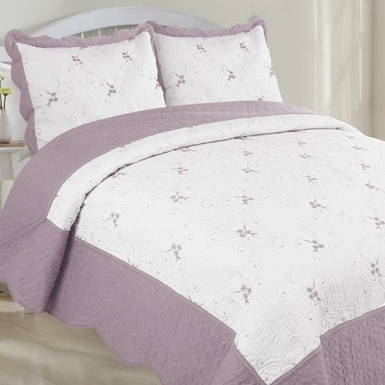 Barevné vyšívací přehoz na postel cxmirotex Set Queen Bedding
